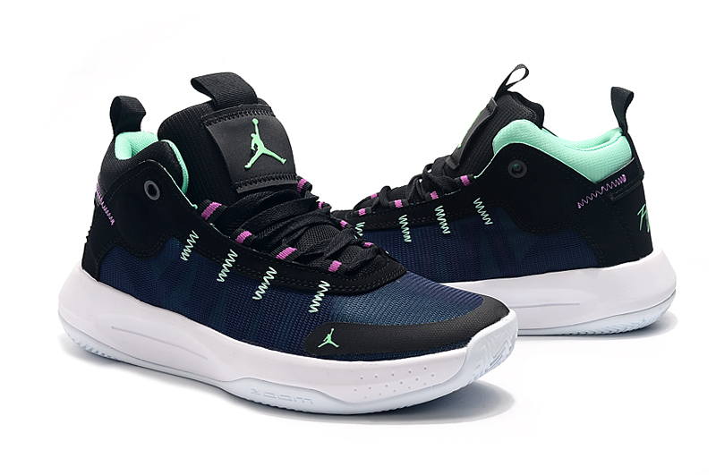 Air Jordan Jumpman 2020 PF Deep Blue Black Jade Shoes - Click Image to Close